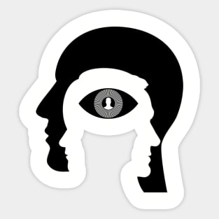 Unique Image Of A Face Sticker